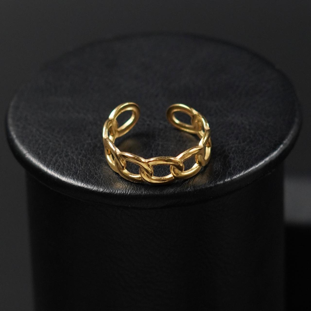 Miniatura 2 de Anillo Casillas Dorado Acero